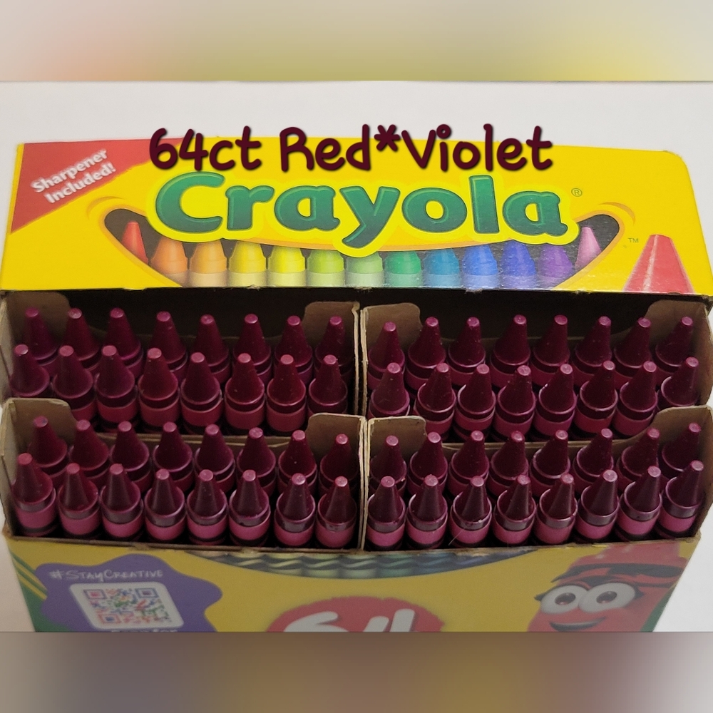(64)Crayola Crayons (Red Violet) Single Color Bulk Lot